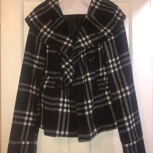 Black and white coat